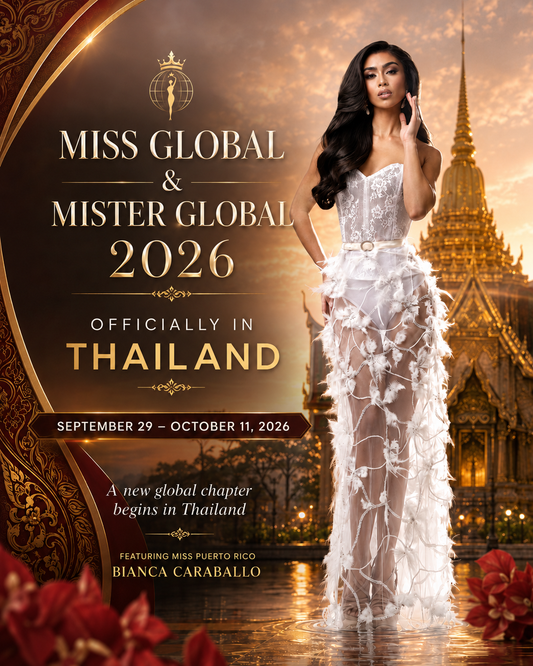 Miss Global 2026: Bianca Caraballo y calendario en Tailandia